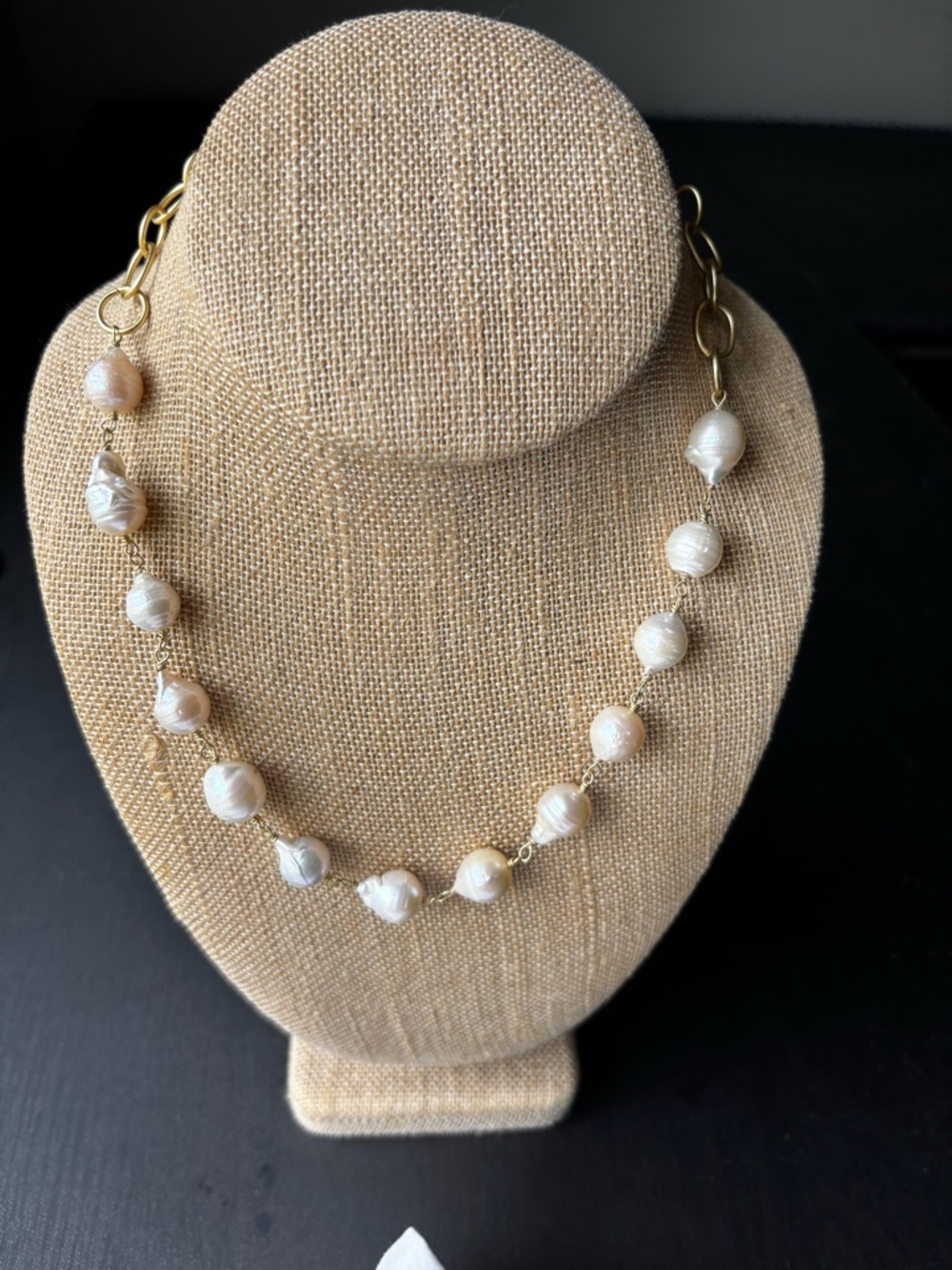 Spartina 449 Baroque Pearl Station Necklace NEVER WORN